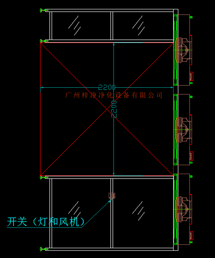 潔凈棚圖紙進門面設計