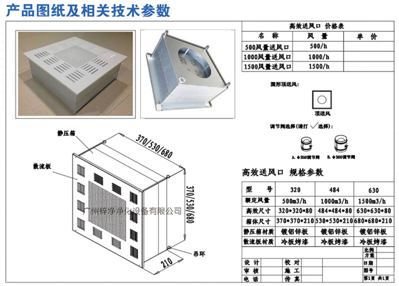 500、1000、1500新型高效送風(fēng)口規(guī)格尺寸